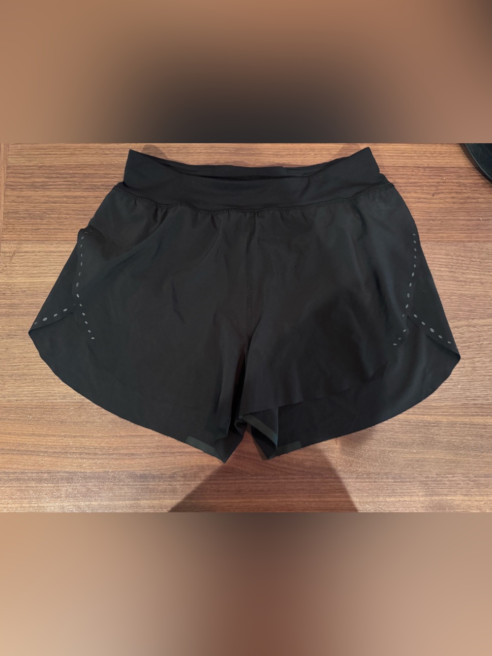 lululemon fast and free high rise classic fit split short 3” size 4 black